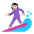 Woman Surfing Flat Light Emoji from Fluent Emoji Flat Set