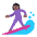 Woman Surfing Flat Medium Dark Emoji from Fluent Emoji Flat Set