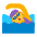 Woman Swimming Flat Default Emoji from Fluent Emoji Flat Set