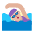 Woman Swimming Flat Medium Light Emoji from Fluent Emoji Flat Set