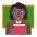 Woman Teacher Flat Medium Dark Emoji from Fluent Emoji Flat Set