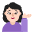 Woman Tipping Hand Flat Light Emoji from Fluent Emoji Flat Set