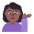 Woman Tipping Hand Flat Medium Dark Emoji from Fluent Emoji Flat Set
