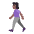Woman Walking Flat Medium Dark Emoji from Fluent Emoji Flat Set