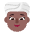 Woman Wearing Turban Flat Medium Dark Emoji from Fluent Emoji Flat Set