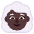 Woman White Hair Flat Dark Emoji from Fluent Emoji Flat Set