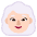 Woman White Hair Flat Light Emoji from Fluent Emoji Flat Set