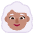 Woman White Hair Flat Medium Emoji from Fluent Emoji Flat Set