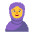 Woman With Headscarf Flat Default Emoji from Fluent Emoji Flat Set