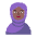 Woman With Headscarf Flat Medium Dark Emoji from Fluent Emoji Flat Set