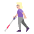 Woman With White Cane Flat Medium Light Emoji from Fluent Emoji Flat Set