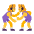 Woman Wrestling Flat Emoji from Fluent Emoji Flat Set