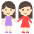 Women Holding Hands Light Skin Tone Emoji from EmojiTwo Colors Set
