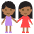 Women Holding Hands Medium Dark Skin Tone Emoji from EmojiTwo Colors Set