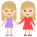 Women Holding Hands Medium Light Skin Tone Emoji from EmojiTwo Colors Set