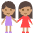 Women Holding Hands Medium Skin Tone Emoji from EmojiTwo Colors Set
