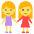 Women Holding Hands Emoji from EmojiTwo Colors Set