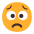 Worried Face Flat Emoji from Fluent Emoji Flat Set