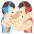Wrestlers Tone 1 Emoji from EmojiTwo Colors Set