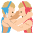 Wrestlers Tone 2 Emoji from EmojiTwo Colors Set