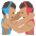 Wrestlers Tone 3 Emoji from EmojiTwo Colors Set