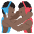 Wrestlers Tone 5 Emoji from EmojiTwo Colors Set