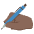 Writing Hand Dark Skin Tone Emoji from EmojiTwo Colors Set