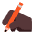 Writing Hand Flat Dark Emoji from Fluent Emoji Flat Set