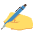 Writing Hand Emoji from EmojiTwo Colors Set