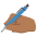 Writing Hand Medium Dark Skin Tone Emoji from EmojiTwo Colors Set