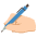 Writing Hand Medium Light Skin Tone Emoji from EmojiTwo Colors Set