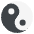 Yin Yang Emoji from EmojiTwo Colors Set