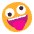 Zany Face Flat Emoji from Fluent Emoji Flat Set