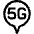 Chat Bubble 5g Icon from Ultimate Regular Set