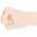 Left Facing Fist Light Skin Tone Emoji from Twemoji Set