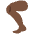 Leg Dark Skin Tone Emoji from Twemoji Set