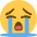 Loudly Crying Face Emoji from Twemoji Set