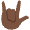 Love You Gesture Dark Skin Tone Emoji from Twemoji Set