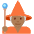 Mage Medium Dark Skin Tone Emoji from Twemoji Set