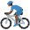 Man Biking Dark Skin Tone Emoji from Twemoji Set