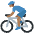 Man Biking Medium Dark Skin Tone Emoji from Twemoji Set
