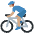 Man Biking Medium Skin Tone Emoji from Twemoji Set