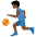 Man Bouncing Ball Dark Skin Tone Emoji from Twemoji Set