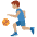 Man Bouncing Ball Medium Skin Tone Emoji from Twemoji Set