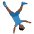 Man Cartwheeling Dark Skin Tone Emoji from Twemoji Set