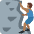 Man Climbing Medium Dark Skin Tone Emoji from Twemoji Set