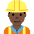 Man Construction Worker Dark Skin Tone Emoji from Twemoji Set
