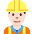 Man Construction Worker Light Skin Tone Emoji from Twemoji Set