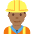 Man Construction Worker Medium Dark Skin Tone Emoji from Twemoji Set