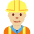 Man Construction Worker Medium Light Skin Tone Emoji from Twemoji Set